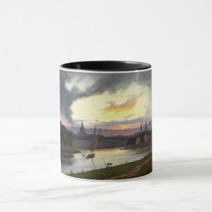 Caneca Cidade de Dresden no Sunset (paisagem alemã)