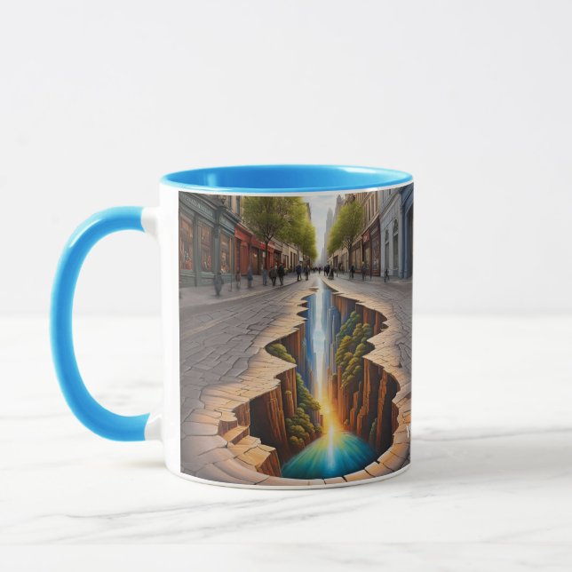 Caneca Cidade de Illusão Óptica Fantasy Bela Vivida (Esquerda)