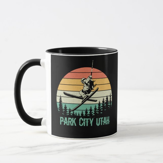 Caneca Cidade de Park, Utah, vintage (Esquerda)