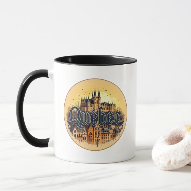 Caneca Cidade de Quebec - Canadá (Com Donut)