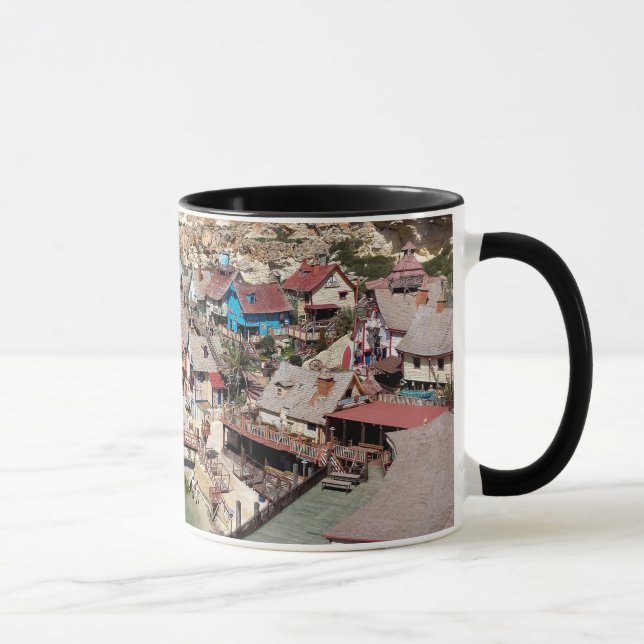 Caneca Cidade famosa de Popeye com casas coloridas, Malta (Direita)