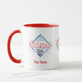 Caneca Cidade Odense Dinamarca Retro Viking Vintage Souve
