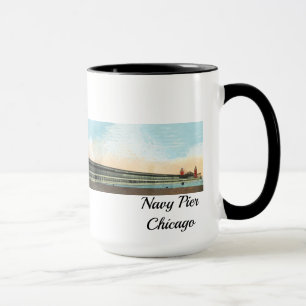 Caneca Cidade Windy do marinho Pier Chicago de 1920