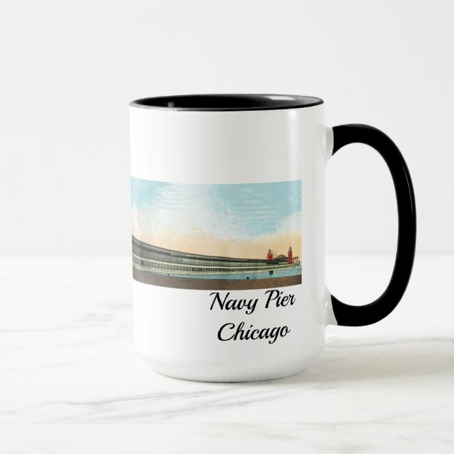 Caneca Cidade Windy do marinho Pier Chicago de 1920 (Direita)