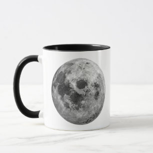 Caneca Ciência da Astronomia Espacial legal com Lua Cheia