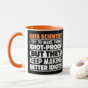 Caneca Cientista de Dados I Tento Fazer as Coisas Engraça