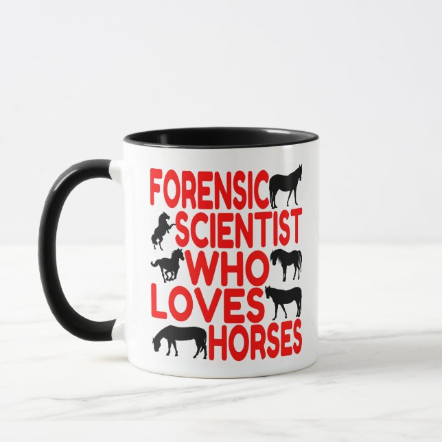 Caneca Cientista forense do trevo dos cavalos (Esquerda)