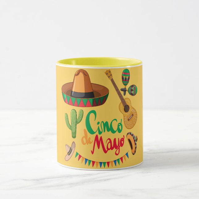 Caneca Cinco de Mayo – Festa Mexicana Vibrante  (Centro)