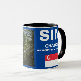 Caneca Cingapura Personalizada do Aeroporto de Changi