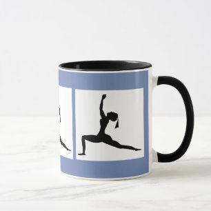 Caneca Cinza Bluebo 'Diversão de Designs Yoga Café Mug/Ta