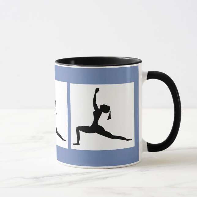 Caneca Cinza Bluebo 'Diversão de Designs Yoga Café Mug/Ta (Direita)