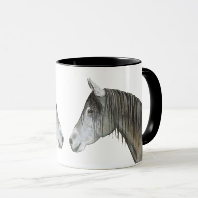 Caneca Cinza de café (Frente Esquerda)