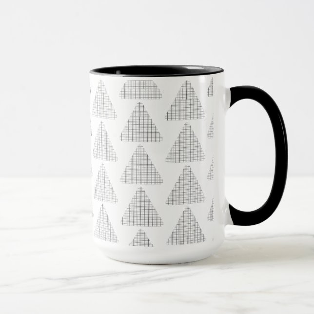 Caneca Cinza de Tartan Triangles (Direita)