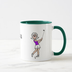 Caneca Cinza Hiair Mulher Golfer Mug
