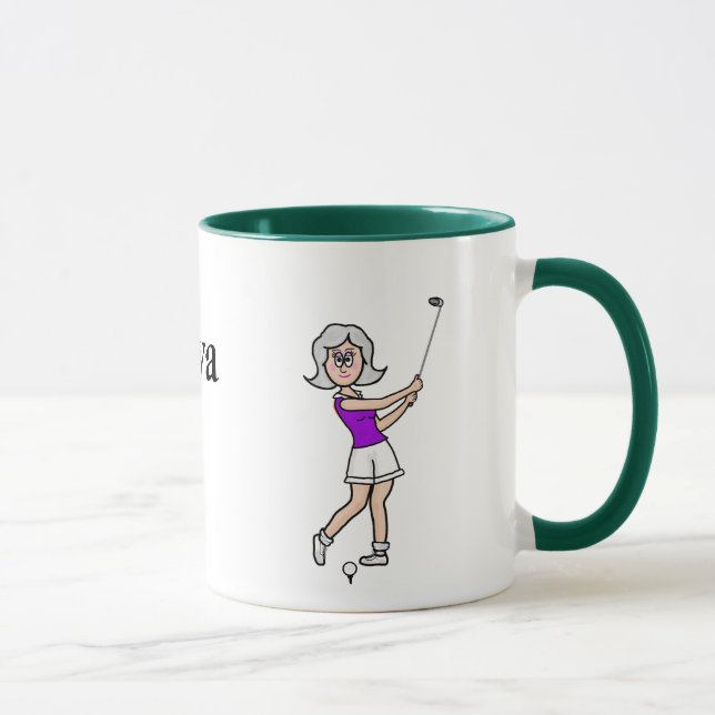 Caneca Cinza Hiair Mulher Golfer Mug (Direita)