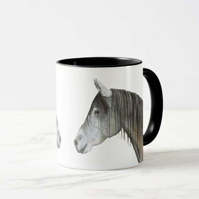 Caneca Cinza Horse Magic Mug (Frente Esquerda)