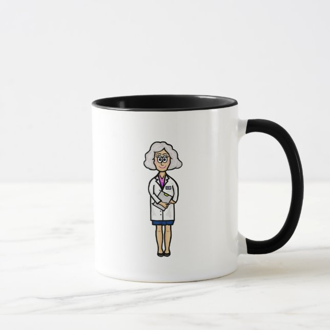 Caneca Cinza Mais Velha, Mulher Médica Mug (Direita)