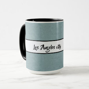 Caneca Cinza Negra Elegante de Los Angeles Ringer 15oz