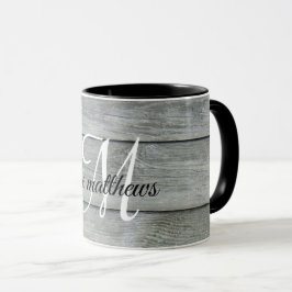 Caneca Cinza Personalizada Estilo Russo de Farmhouse Mode