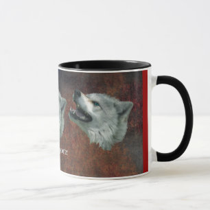 Caneca CINZA WOLF SUPPORTER Wildlife Gift Mug