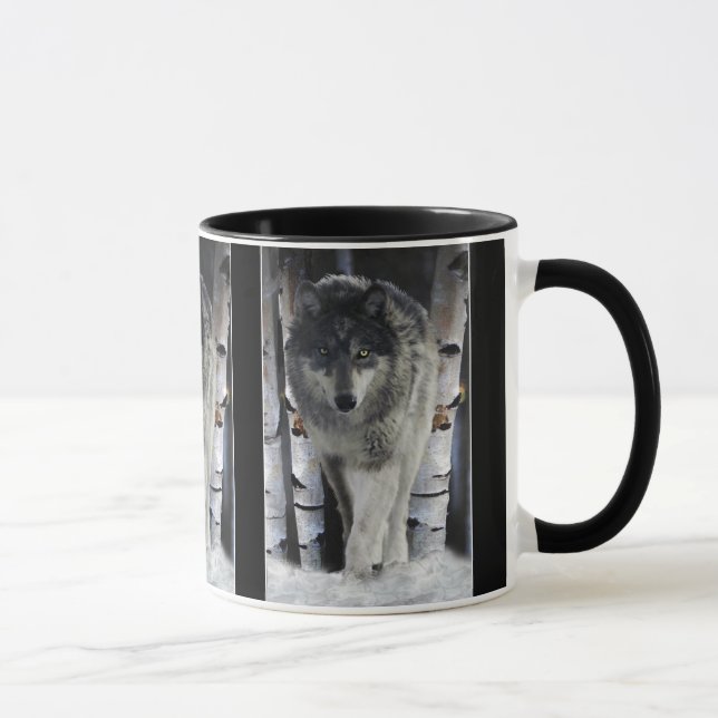 Caneca CINZA WOLF Wildlife Gift Mugs (Direita)