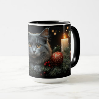 Caneca Cinzas Azuis Adoram Mugs de Natal