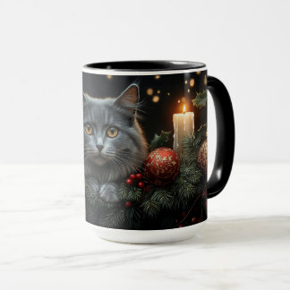 Caneca Cinzas Azuis Adoram Mugs de Natal