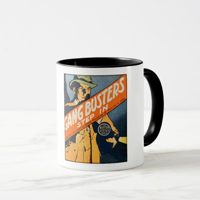 CANECA CIRCA 1930S BLB GANGBUSTERS PASSO EM (Frente Esquerda)