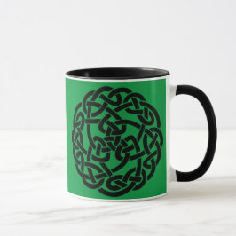 Caneca Círculo Celular Verde Irlandês e Preto