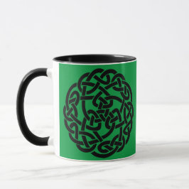 Caneca Círculo Celular Verde Irlandês e Preto