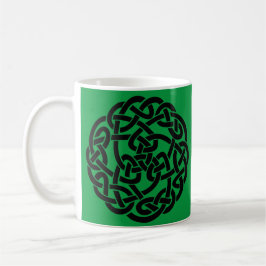 Caneca Círculo Celular Verde Irlandês e Preto