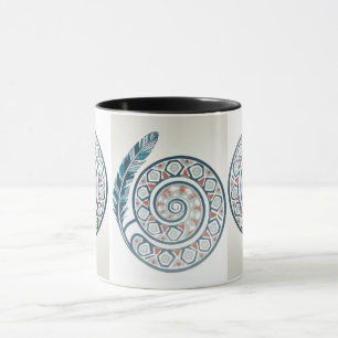 Caneca Círculo Com Uma Pena