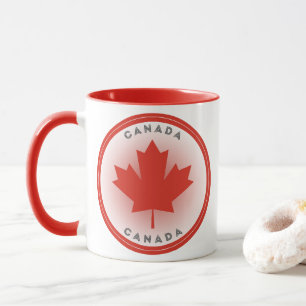Caneca Círculo da Folha de Bordo do Canadá