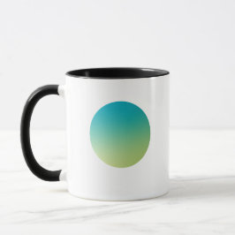 Caneca Círculo de Gradiente Verde com Vinheta em Design A