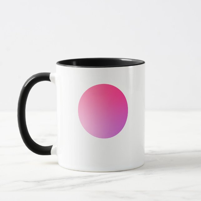 Caneca Círculo de Vinheta com Gradiente Rosa em Design Ab (Esquerda)