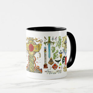 Caneca Círculo Mágico Estranho Sigil Chaos Magic Witchcra