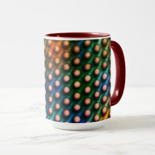Caneca Círculos de desenho que se parecem com esferas ou