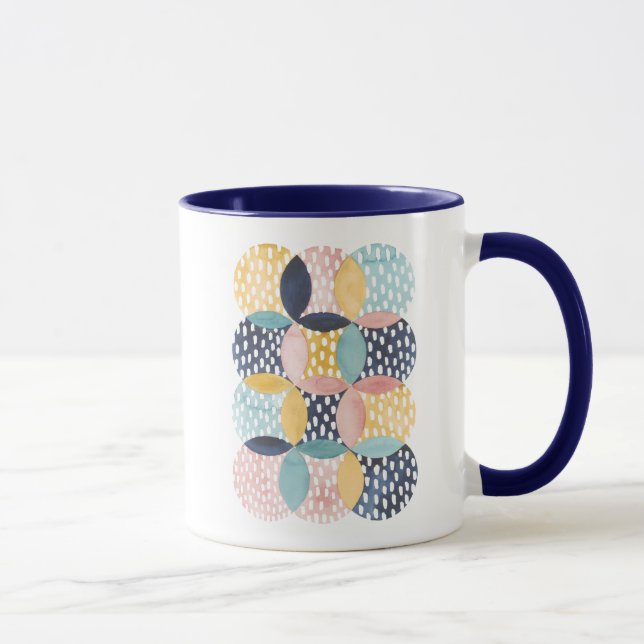 Caneca Círculos Geométricos de Aquarela (Direita)