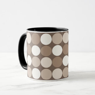 Caneca Círculos Geométricos Terrosos Neutros e Quentes
