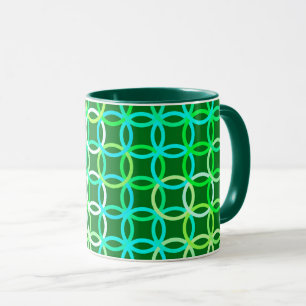 Caneca Círculos modernos do meio século, máscaras do