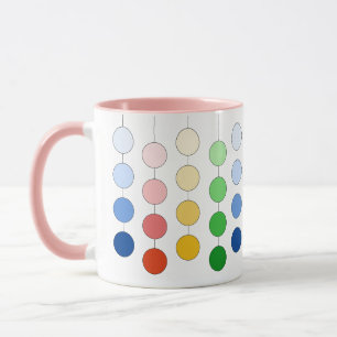 Caneca Círculos Pendurados Multicoloridos Modernos