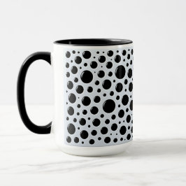 Caneca Círculos Pretos Modernos