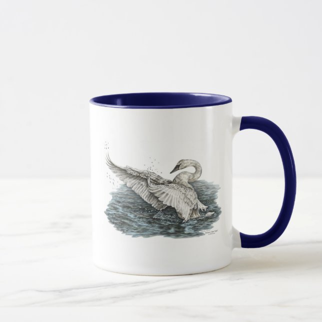 Caneca Cisne branco na água (Direita)