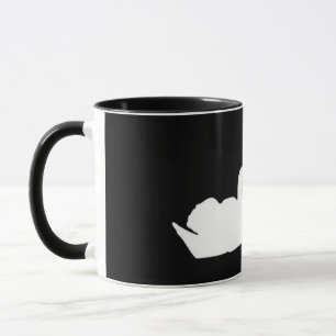 Caneca Cisnes De Amor Preto E Branco