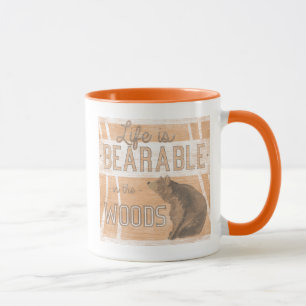 Caneca Citação A Vida É Comportável Nas Florestas