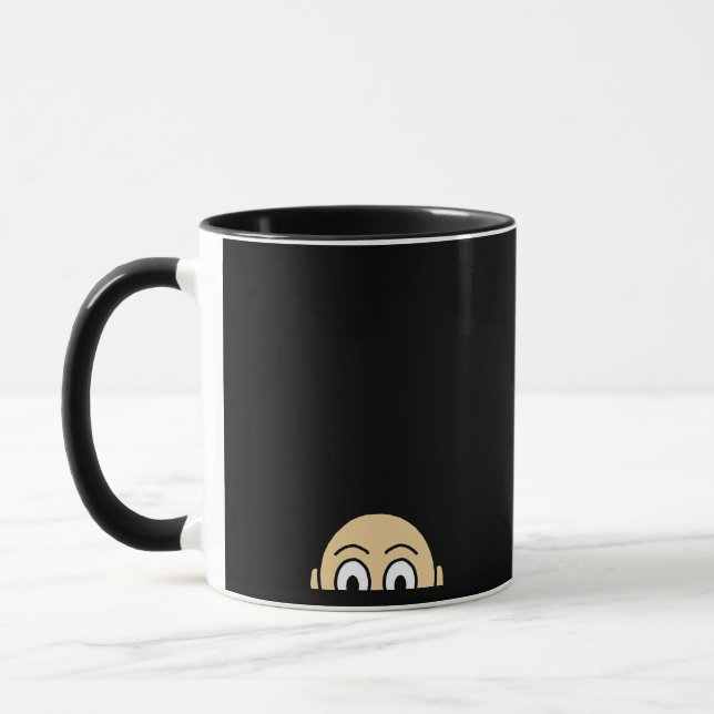 Caneca Citação básica do gráfico Peekaboo (Esquerda)