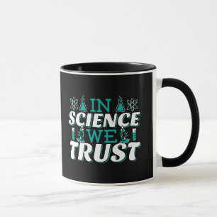 Caneca Citação 'Confiamos na Ciência' - Professor