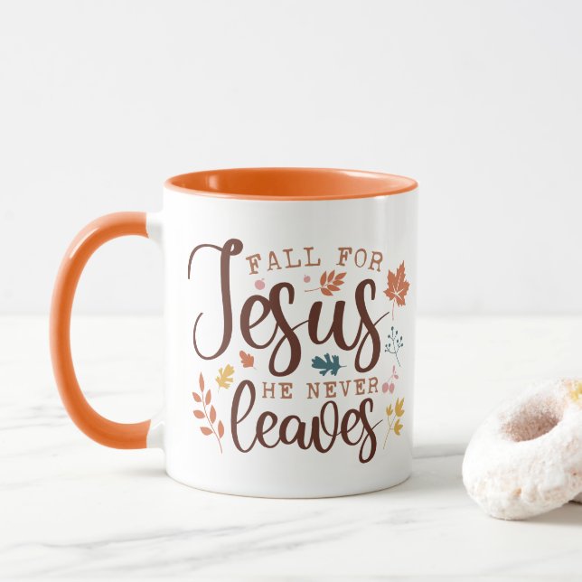 Caneca Citação Cristã de Ação de Graças (Com Donut)