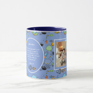 Caneca Citação da Bíblia Blue Cross - Garotos Católic