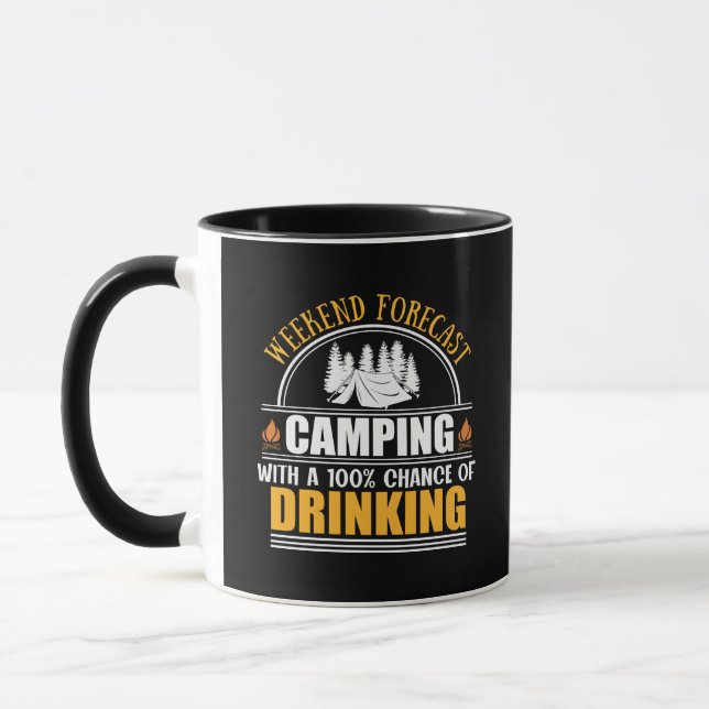 Caneca Citação de acampamento engraçada (Esquerda)